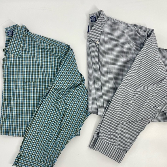 GAP Men’s 90’s Plaid Gingham Long Sleeve Button Down Polo Cotton Shirts XXXL - Picture 1 of 8
